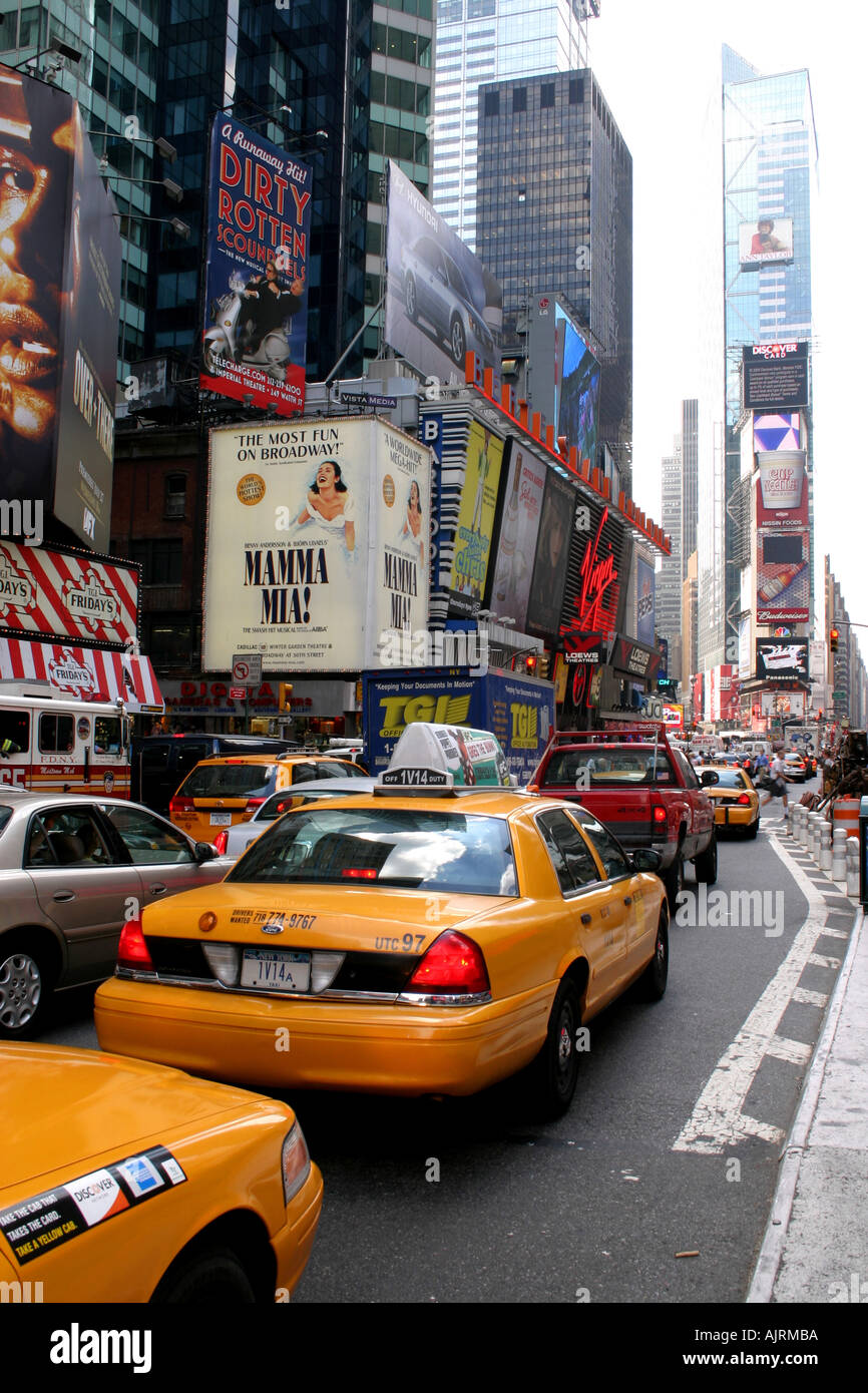 New York taxi cabs New York City USA Stock Photo Alamy