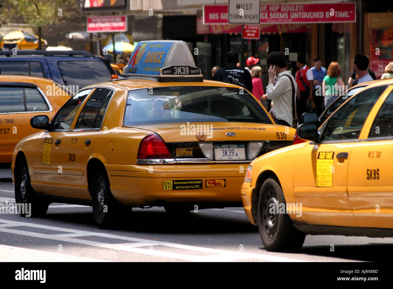 New York taxi cabs New York City USA Stock Photo Alamy