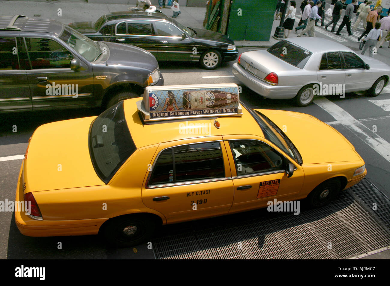 New York taxi cabs New York City USA Stock Photo Alamy