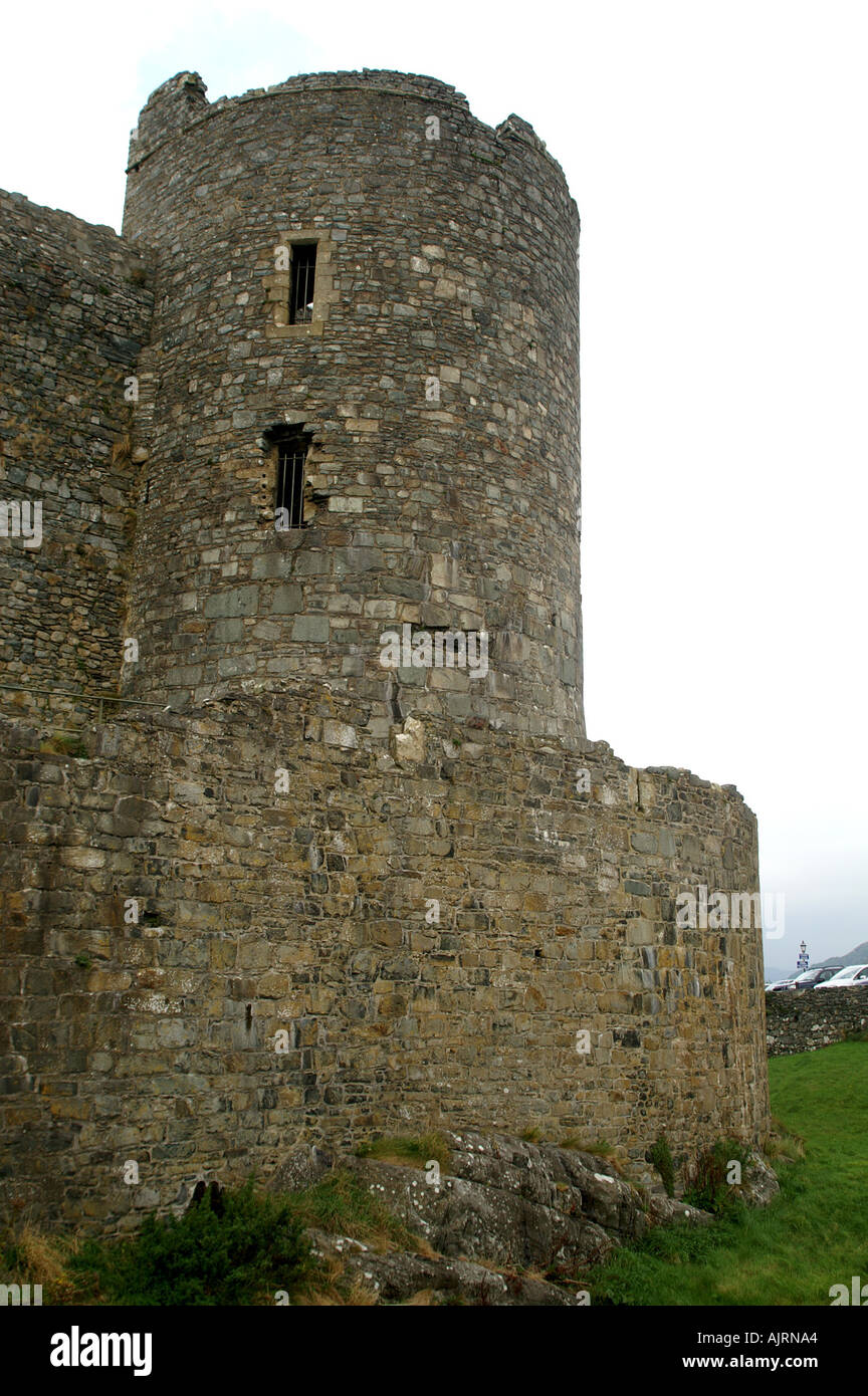 Harlech castle built 1283 1290 Tremadog Bay Gwynedd North Wales United Kingdom Great Britain Stock Photo