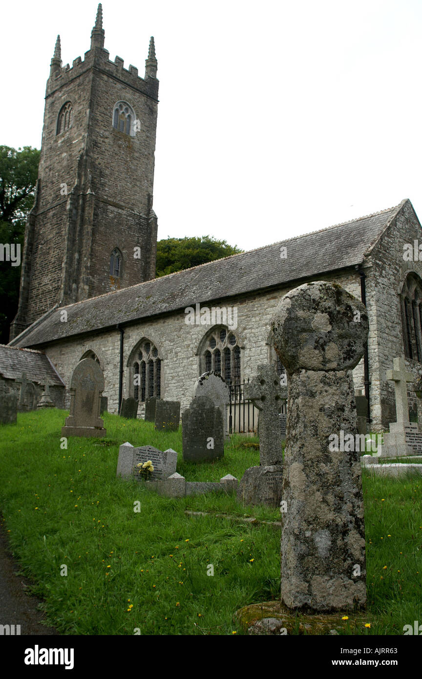 Exterior of St Nonna Church at Altarnun Cornwall England Stock Photo