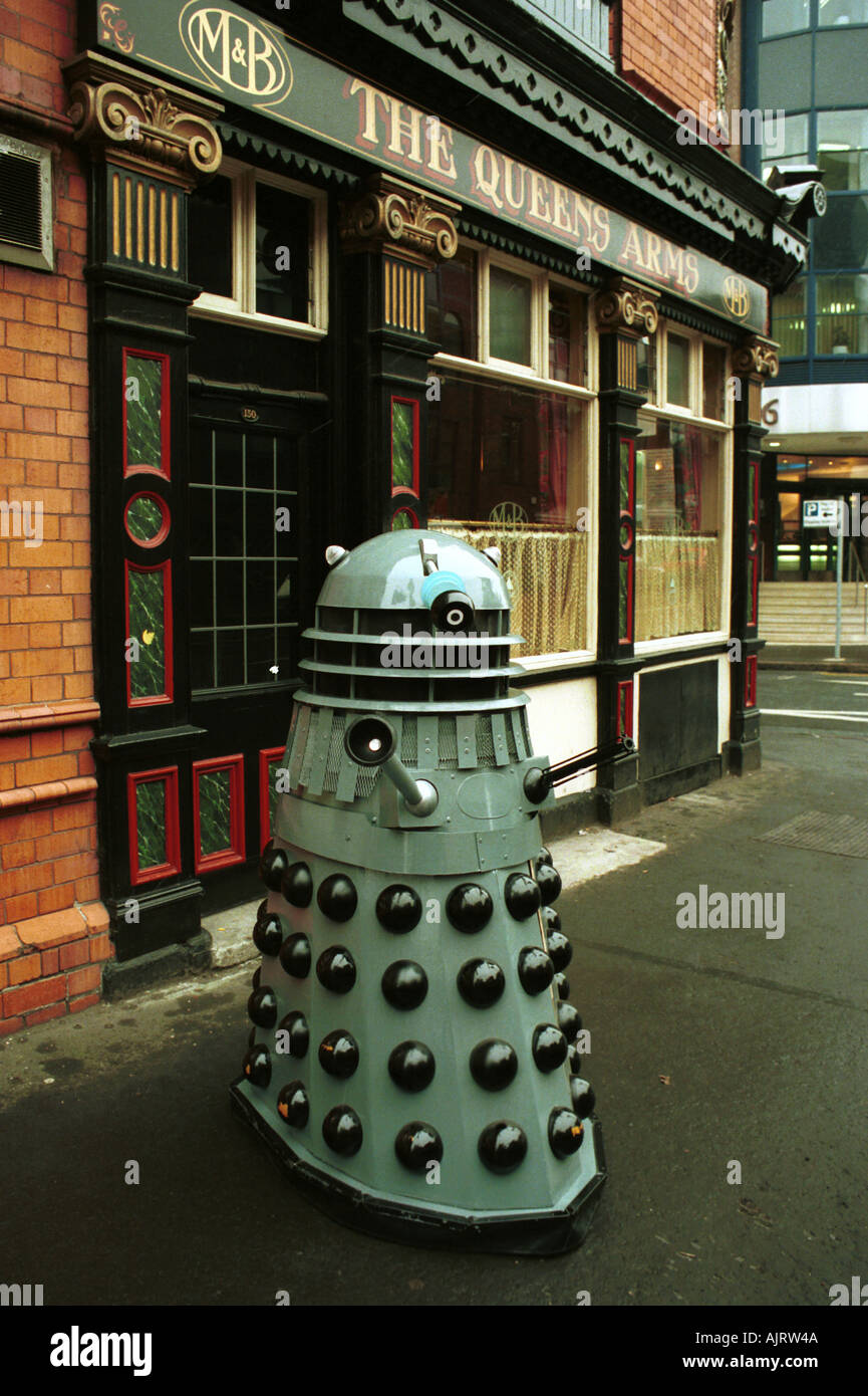A Dalek in the street at Birmingham UK John Robertson 2005 Stock Photo