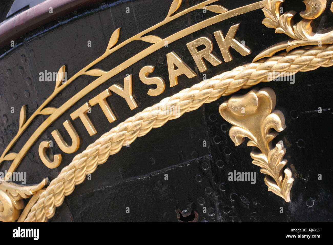 Bow of the Cutty Sark at Maritime Greenwich Stock Photo