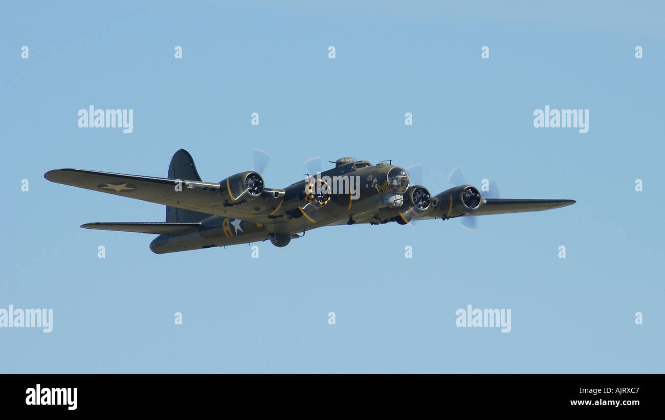 WW2 B17 Flying Fortress Bomber Stock Photo