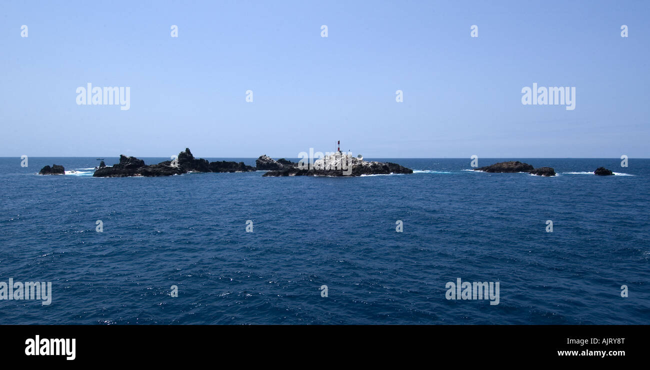 Panoramic view of St Peter and St Paul s rocks Brazil Atlantic Ocean Stock Photo