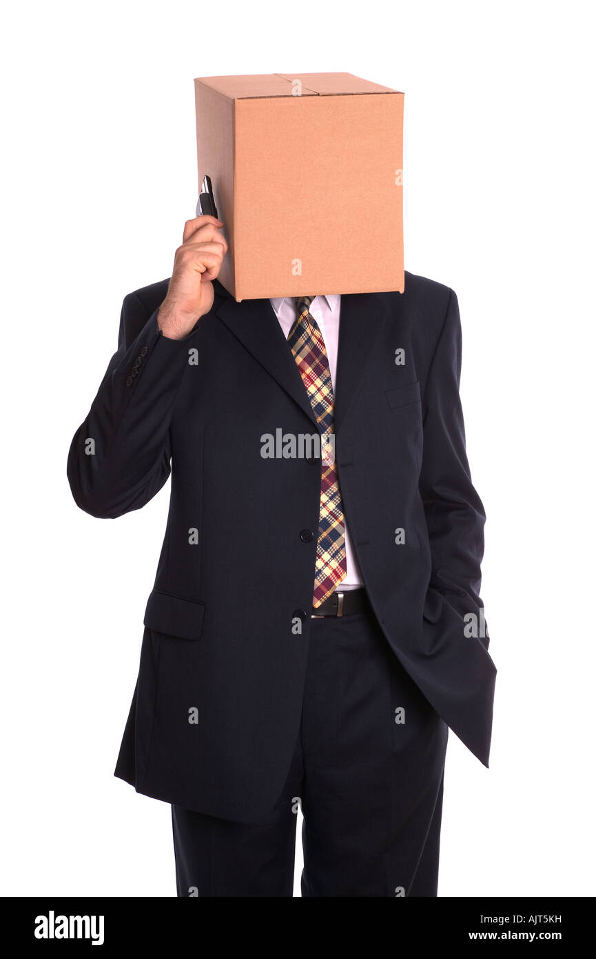 Anonymous businessman making a call on a cellphone Stock Photo