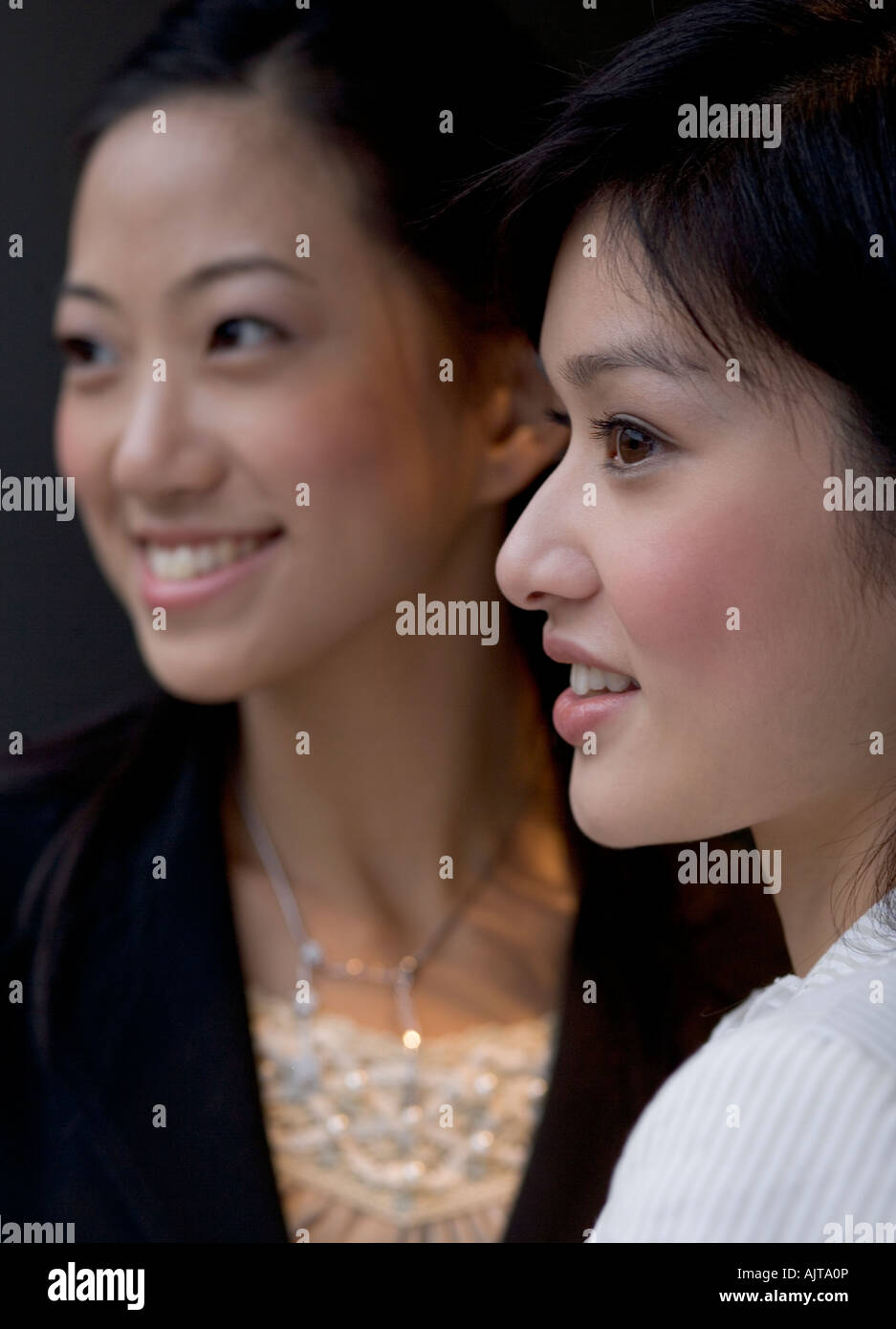 Two asian businesswomen excited happy hi-res stock photography and ...