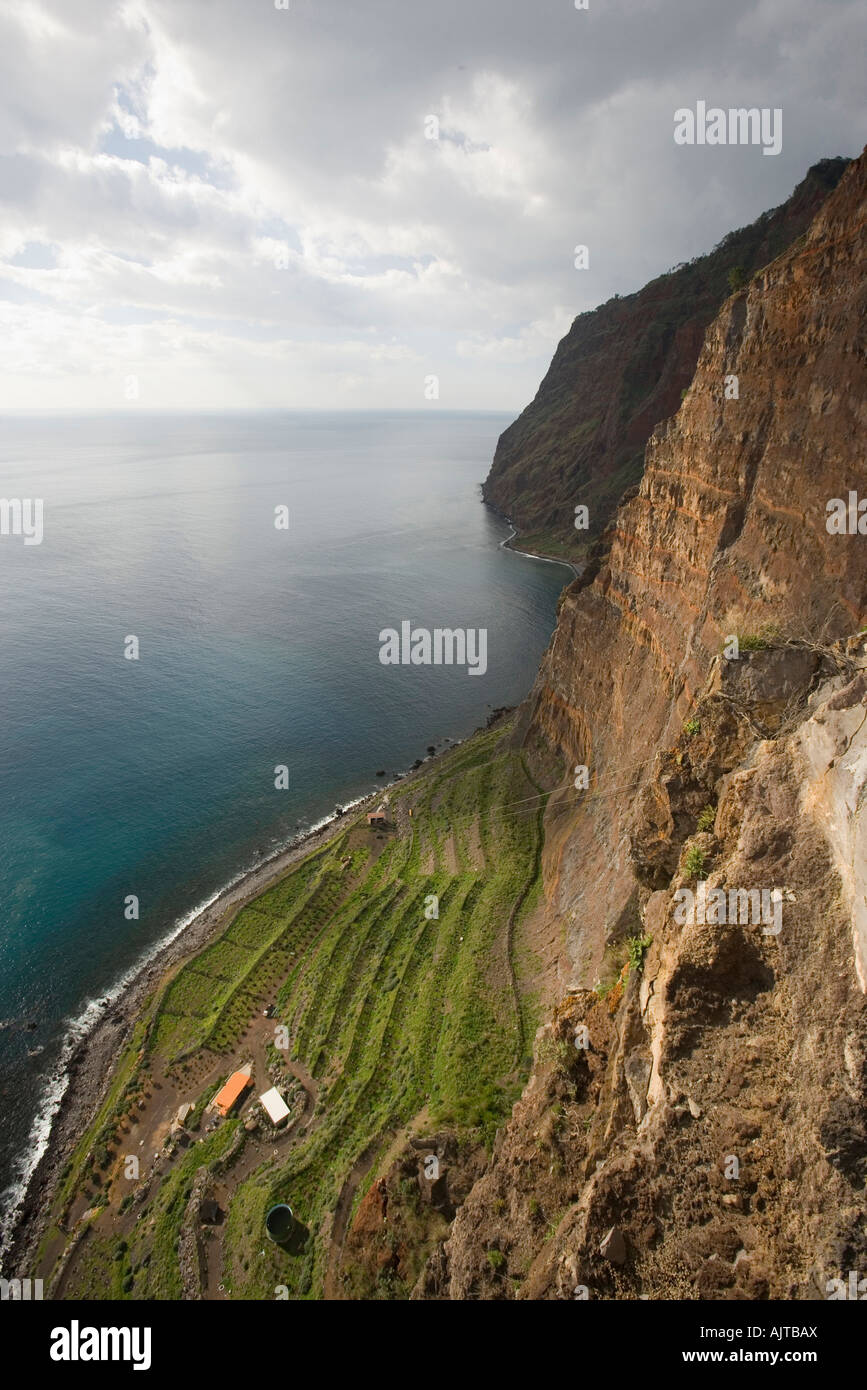 Cabo Girao 580 m highest cliff in Europe Madeira Island Portugal Stock Photo