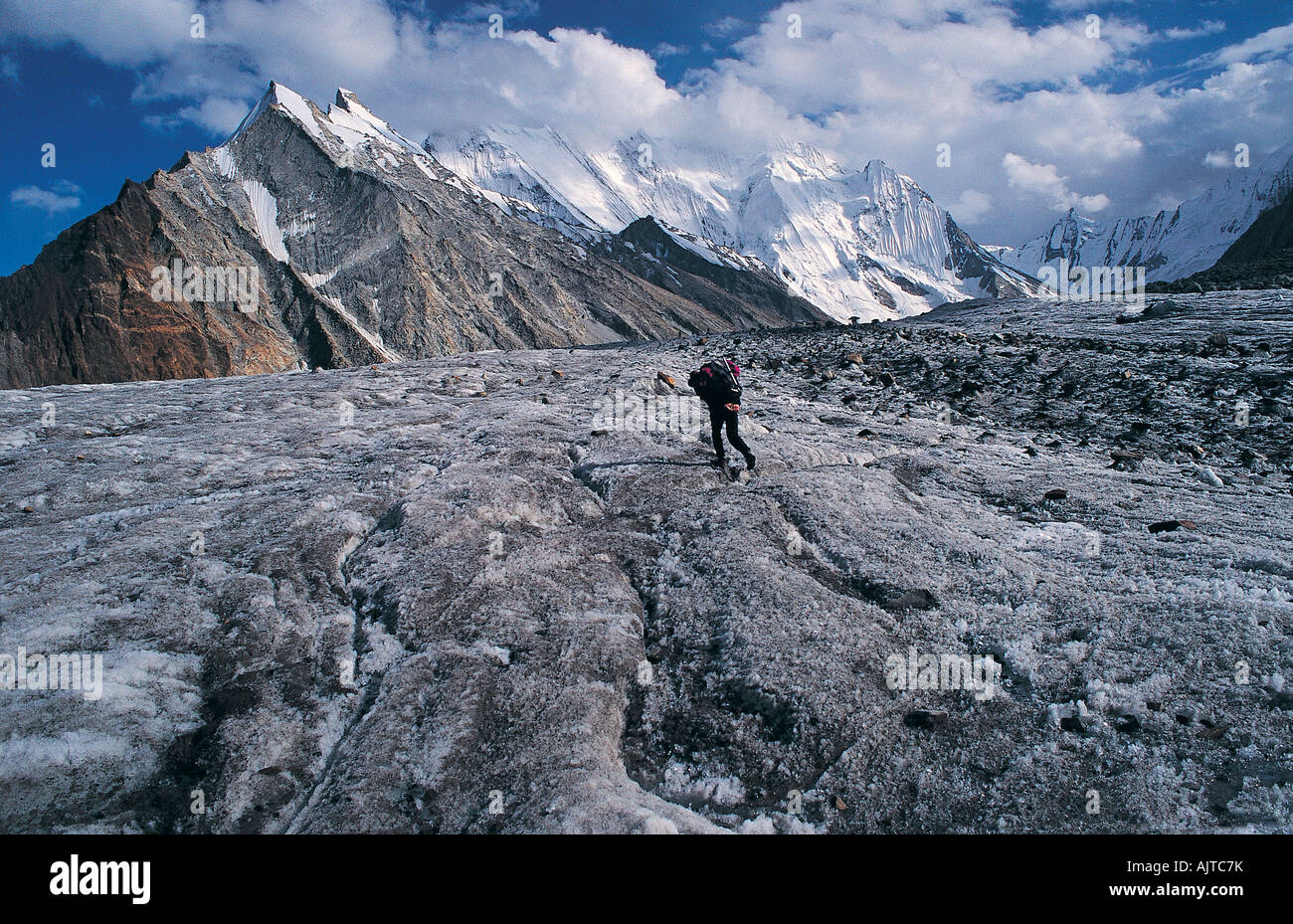 Mountaneers on K2, Himalayas Pakistan. Stock Photo
