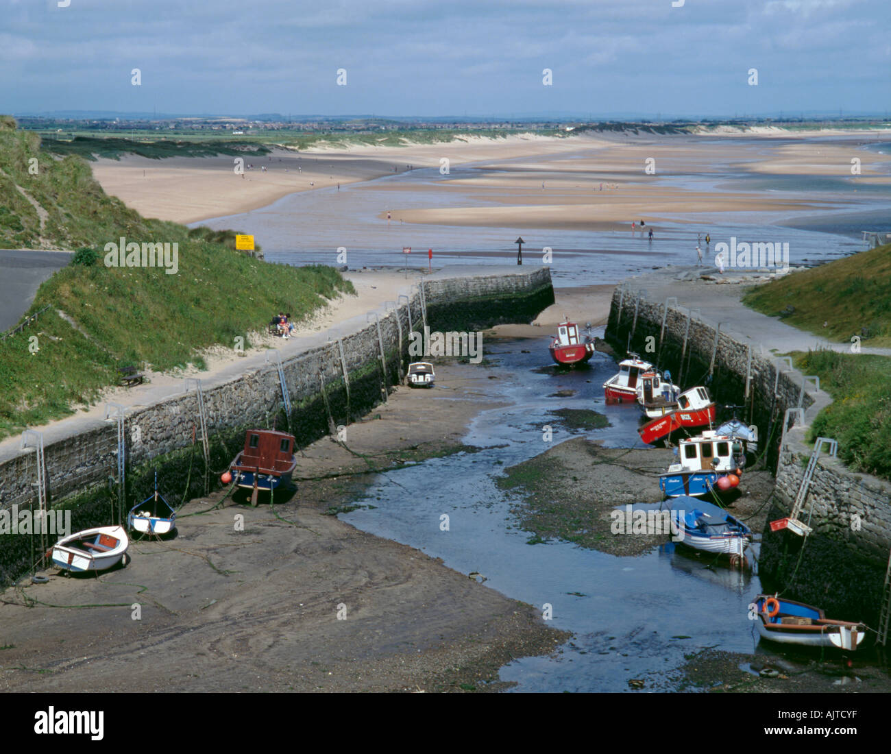 Seaton Sluice at low tide, Northumberland, England, UK Stock Photo Alamy