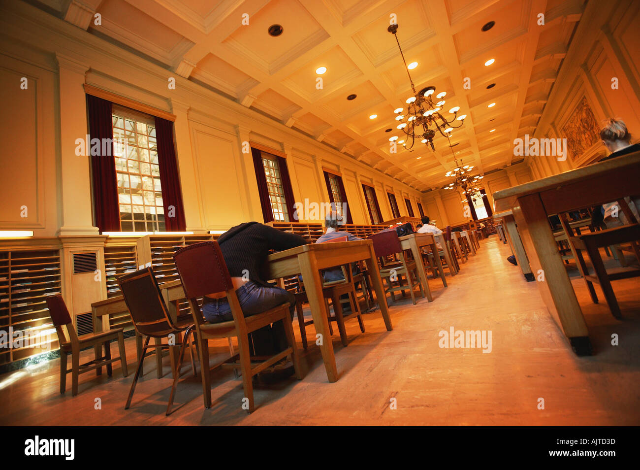 Student in Study hall sleeping Stock Photo Alamy