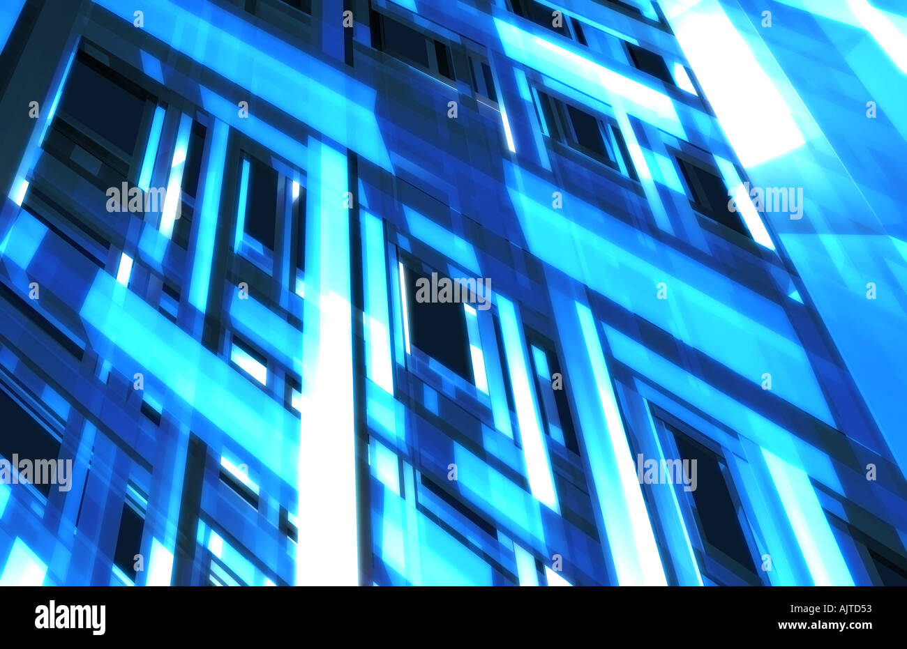 Background effect crystal fortress energized Stock Photo