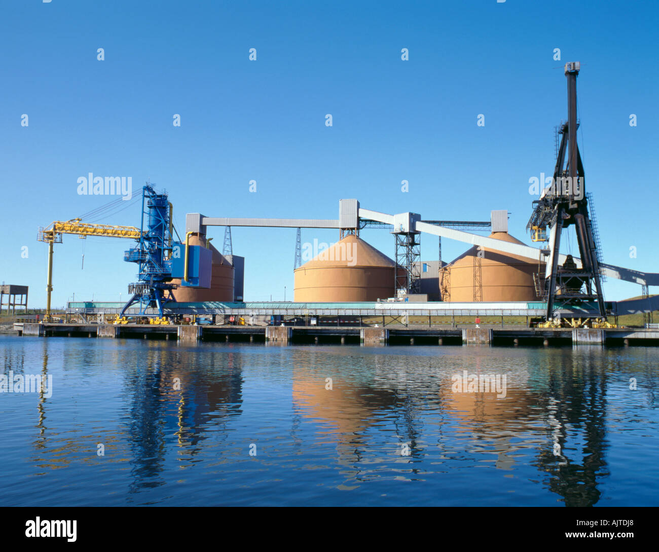 British Alcan's bauxite storage silos Blyth Harbour, Blyth