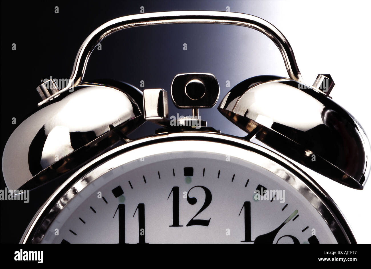 Alarm clock in black and white Stock Photo - Alamy