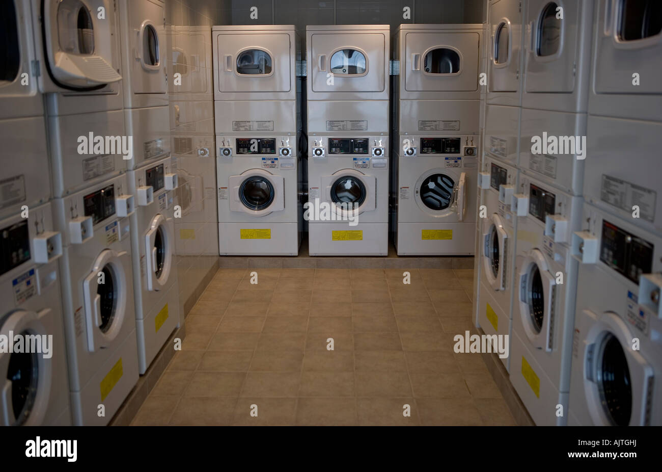 Premium Photo | Washing machines in laundromat Premium Photo | Washing machines in laundromat