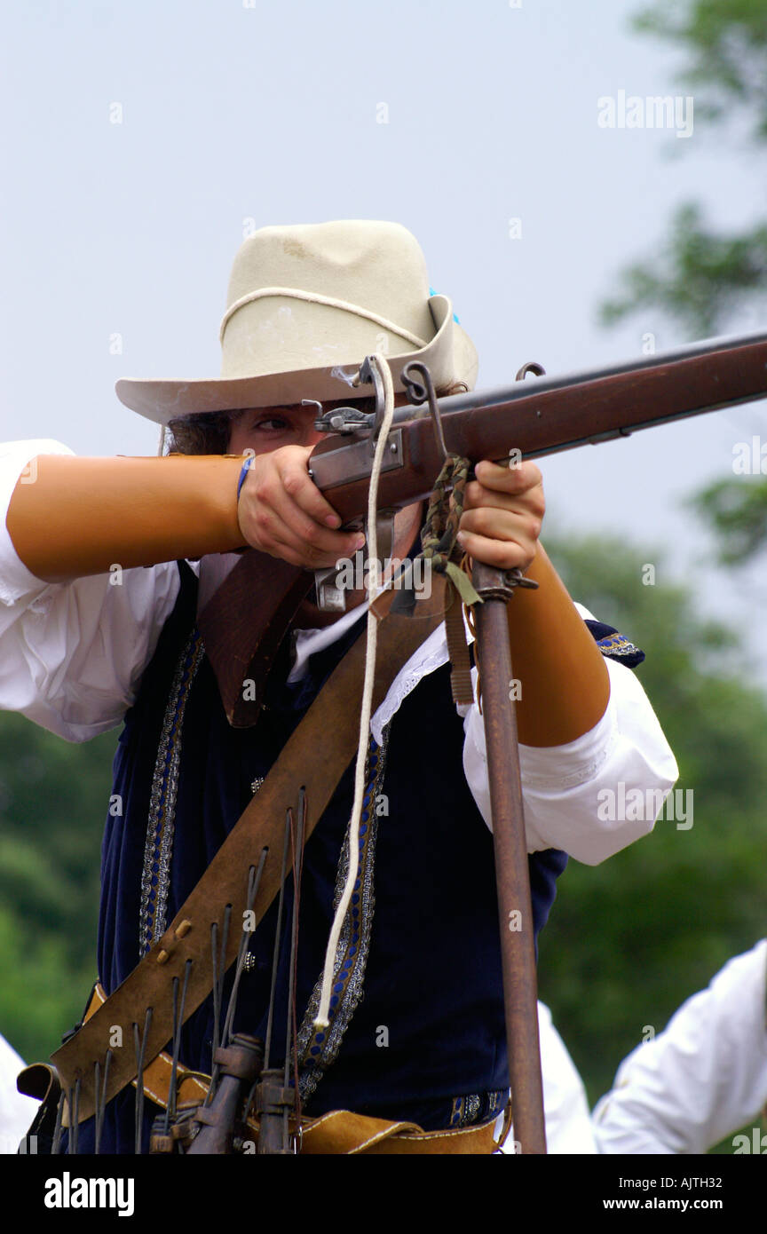 Historic battle at Cerveny Kamen castle, Slovakia Stock Photo