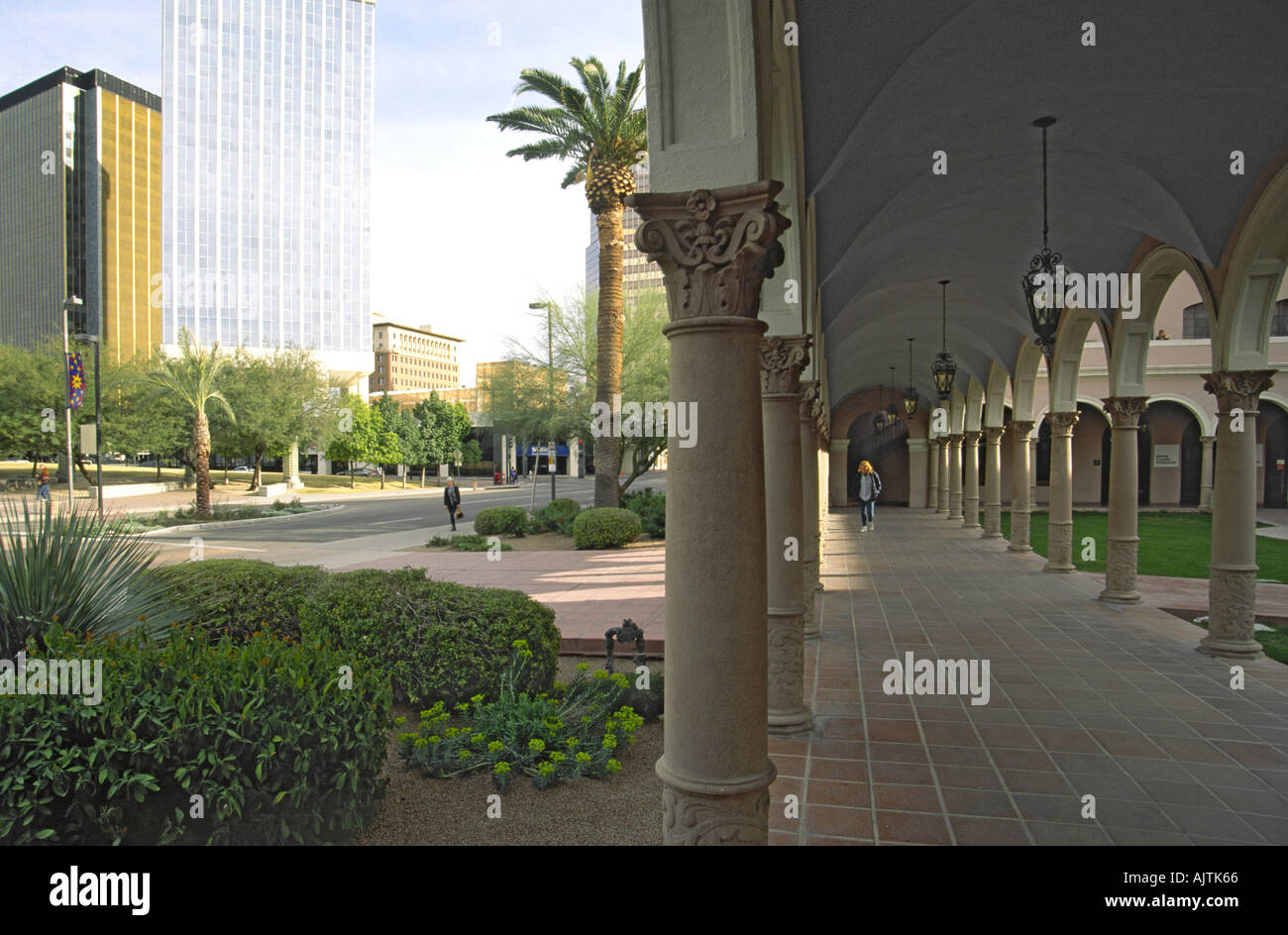 Downtown office buildings from Pima Co Courthouse, Tucson, Arizona, USA Stock Photo