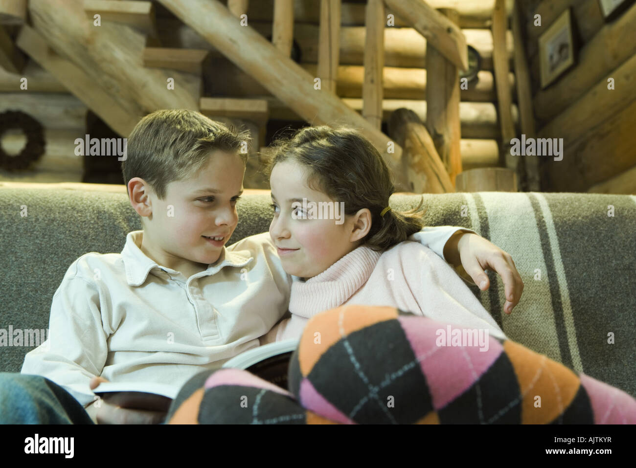 Two boys arms around each other hi-res stock photography and images - Alamy