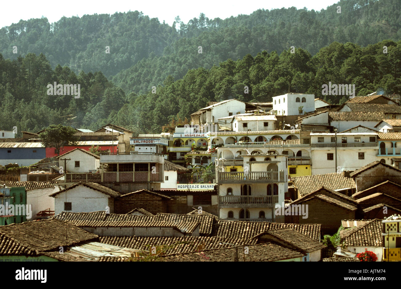 Guatemala Chichicastenango house rooftops Stock Photo Alamy