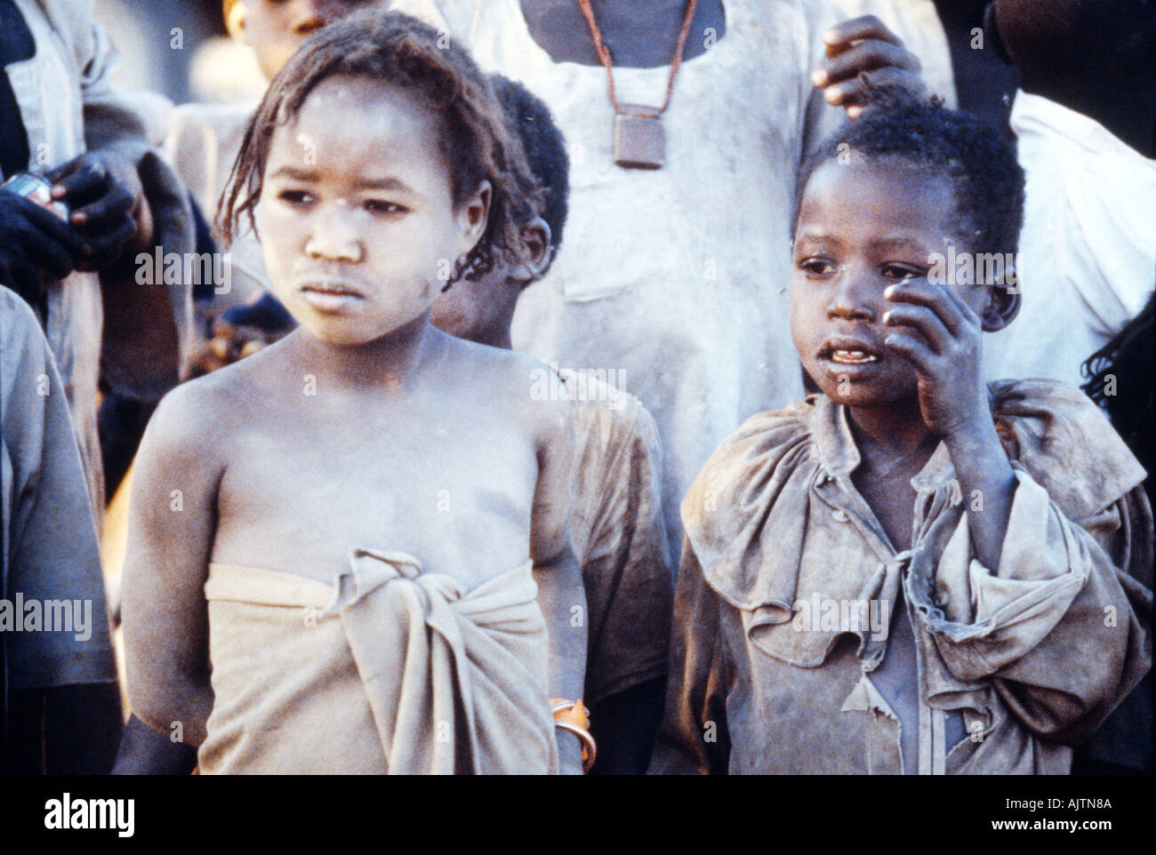 Tendelti Camp Sudan Child Refugees Kwashikor Stock Photo