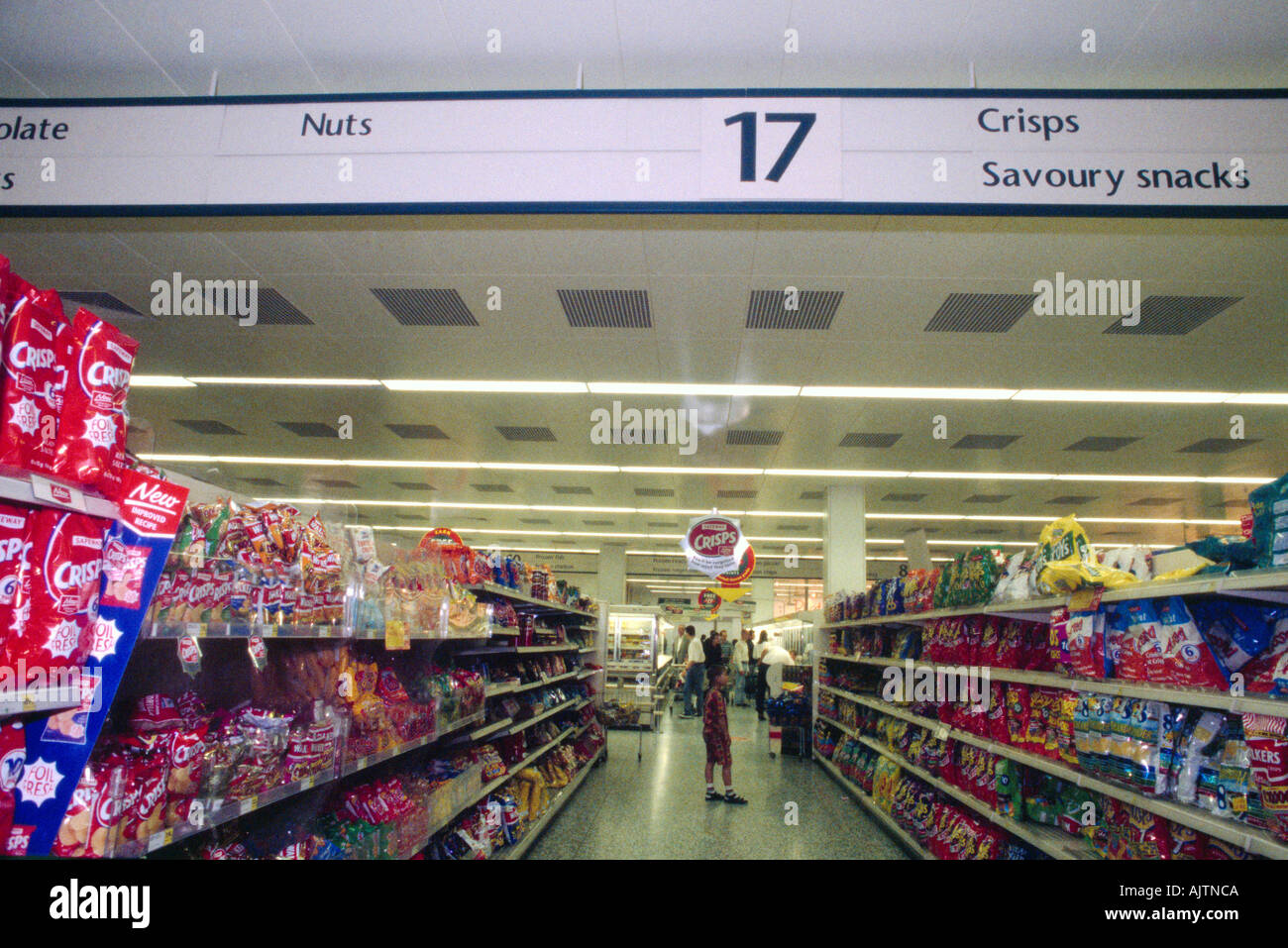 Safeway Supermarket Overhead Signs Stock Photo