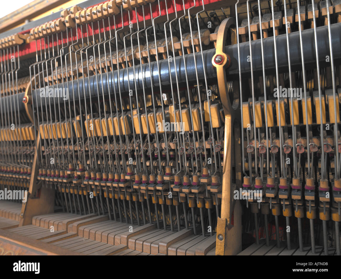 Upright Piano Dampers Stock Photo Alamy