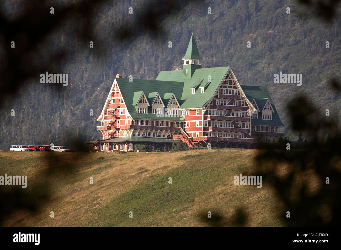 Prince of Wales Hotel in Waterton Lakes National Park in southwestern Alberta Canada Stock Photo