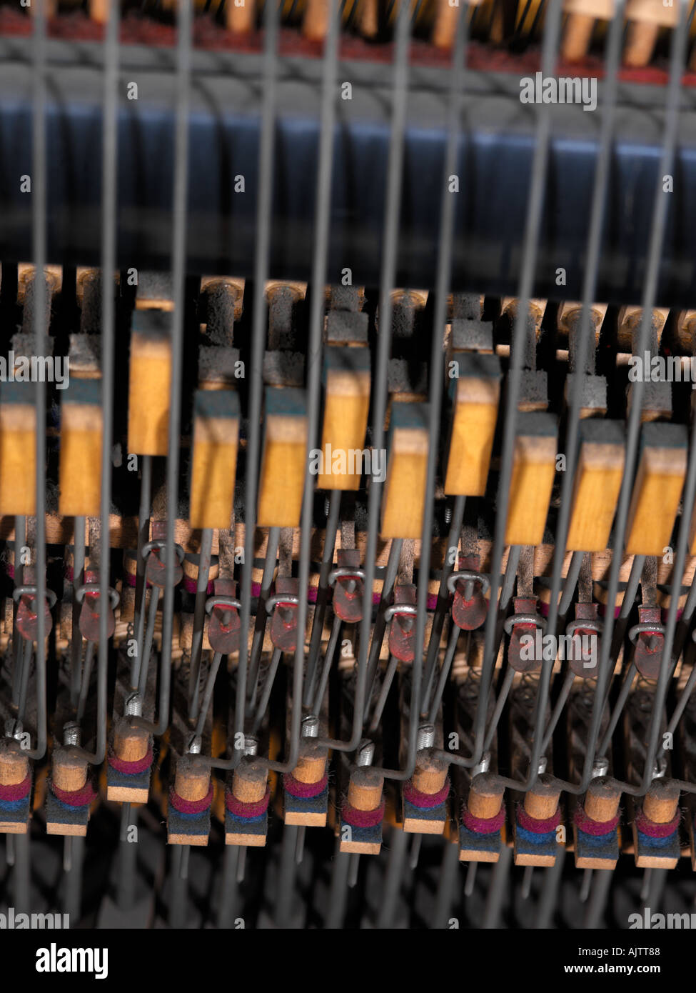 Upright Piano Dampers Stock Photo Alamy
