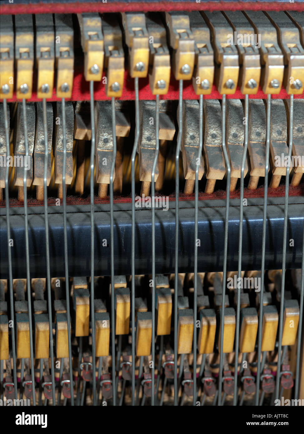 Upright Piano Dampers Stock Photo Alamy