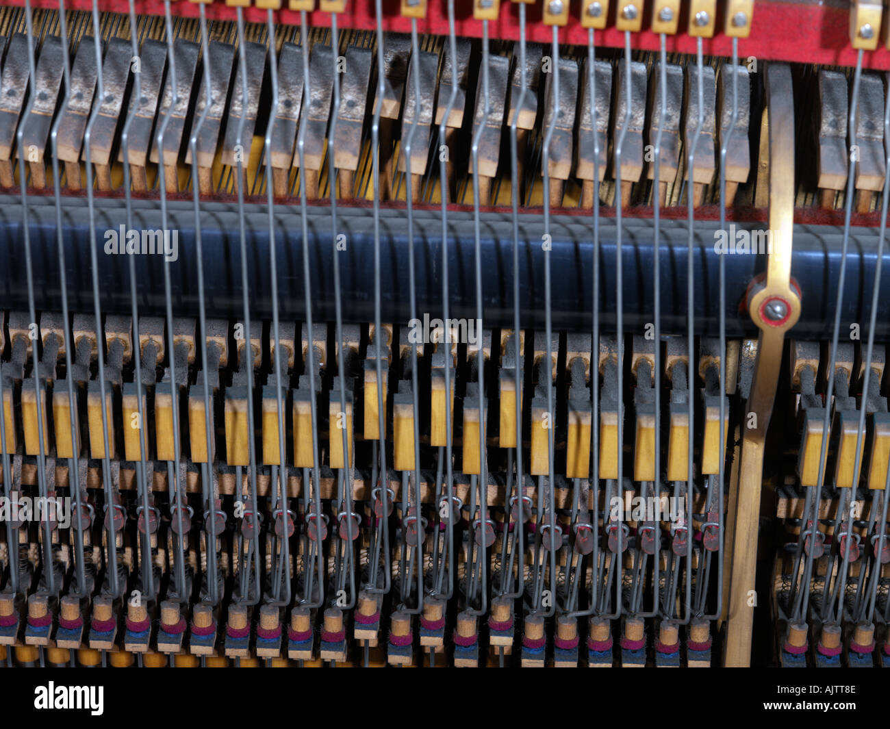 Upright Piano Dampers Stock Photo Alamy