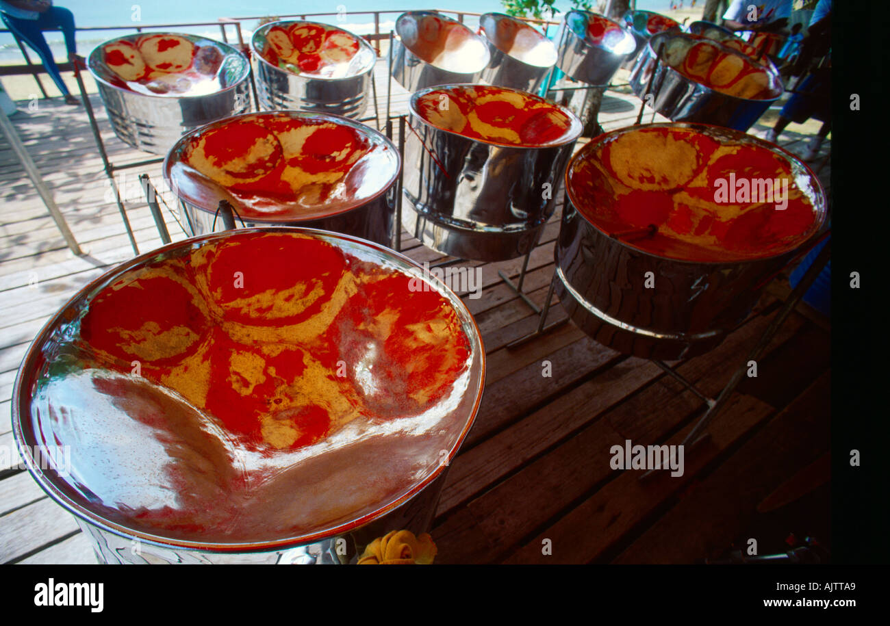Steel Drums Tobago Trinidad Stock Photo Alamy