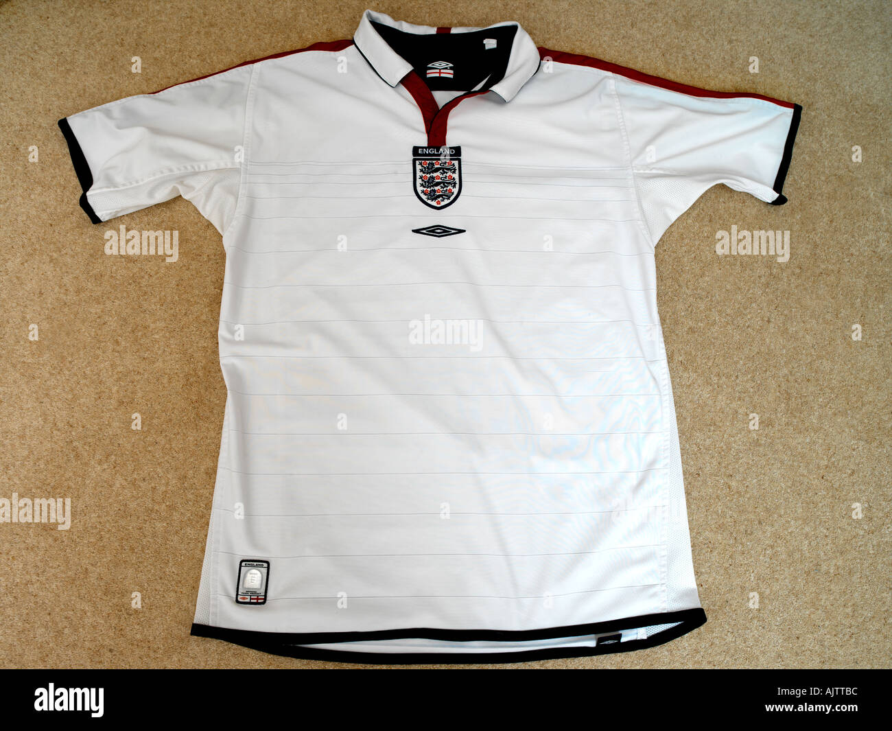 England Football Shirt Stock Photo - Alamy