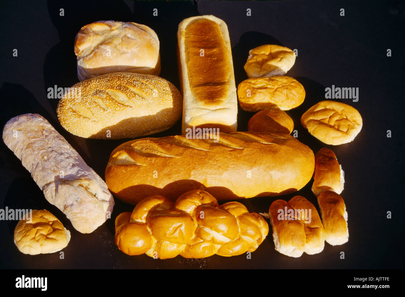 Different Shape Loaves Of Bread Stock Photo - Alamy