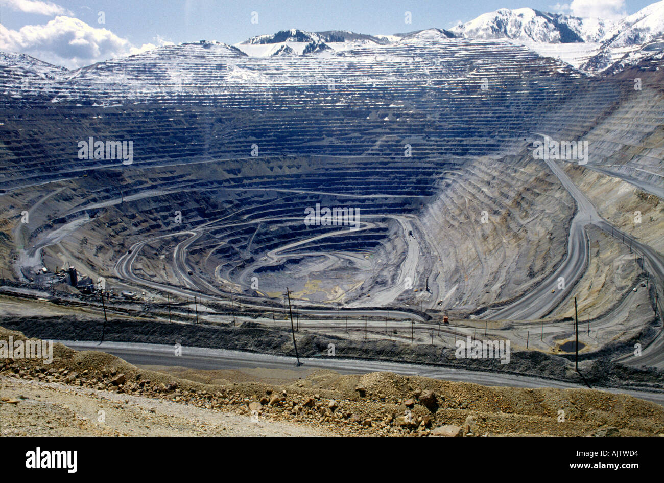 Salt Lake City Utah USA Kennecott Bingham Copper Mine Stock Photo
