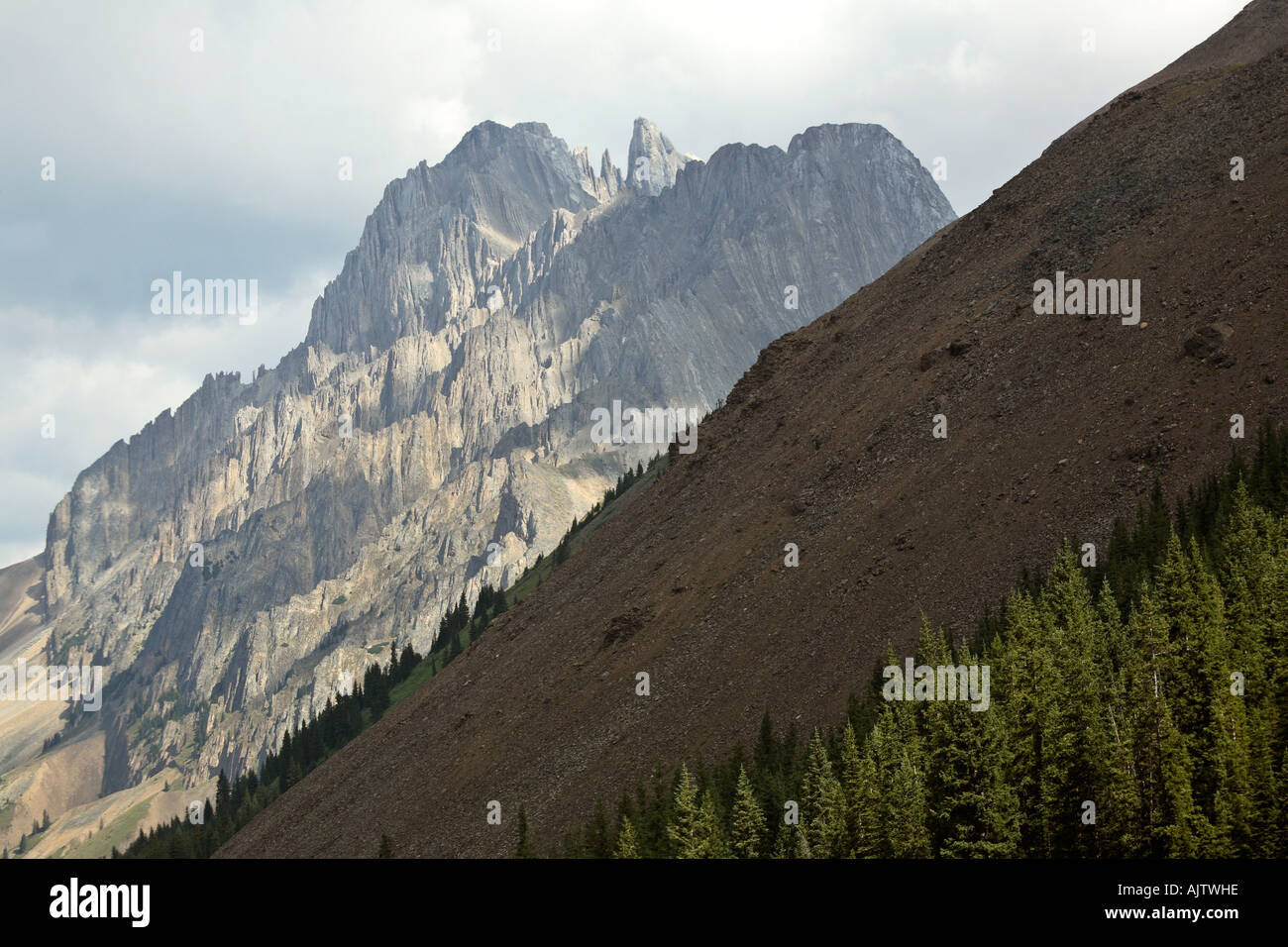 Mountain in the Kananaskis Range along the SmithDorrien Road in