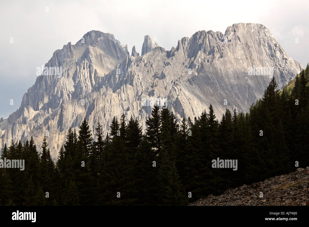 Mountain in the Kananaskis Range along the SmithDorrien Road in