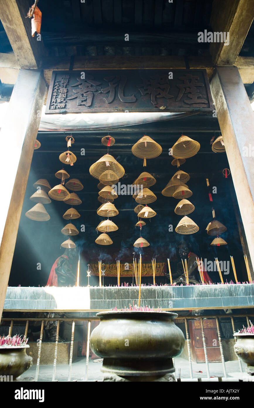 Incense burning in Chinese temple Stock Photo Alamy