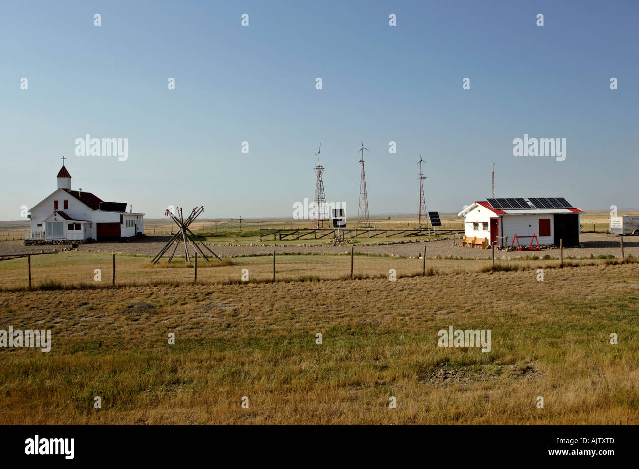 Game Warden Station at the SW end of Grasslands National Park in scenic