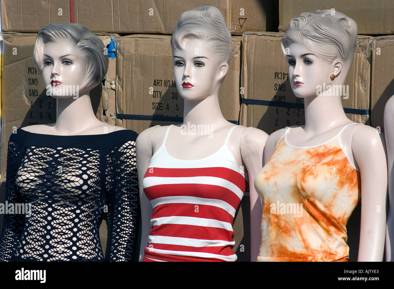 female singlet for sale in badalona, spain Stock Photo