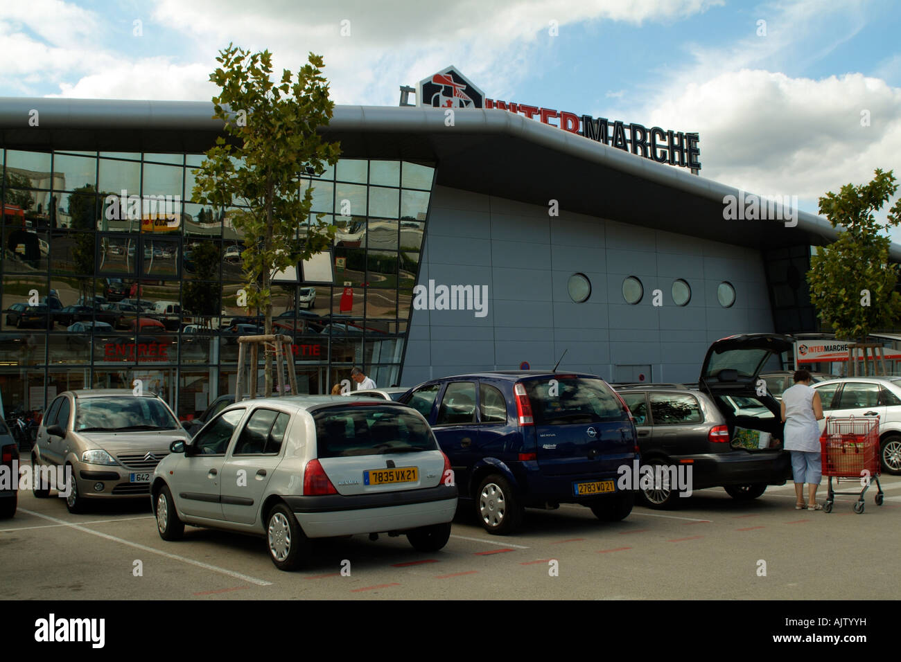 Intermarche French Supermarket Building France Stock Photo