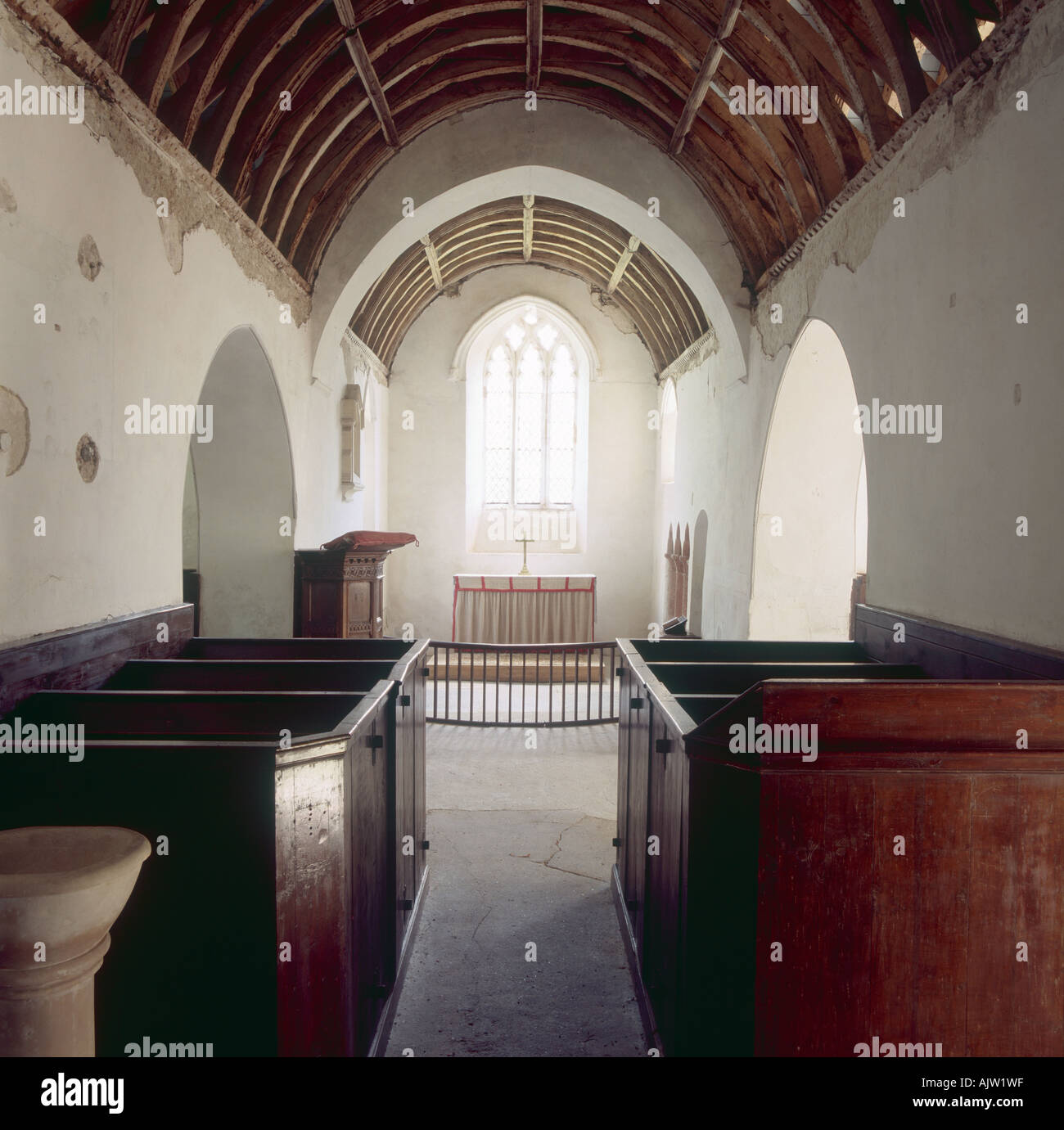 West Ogwell Church Devon now in the care of the Churches Conservation Trust Stock Photo