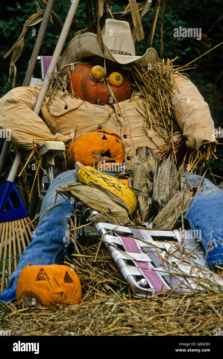 Thanksgiving scarecrow Courtenay British Columbia Canada Stock Photo ...