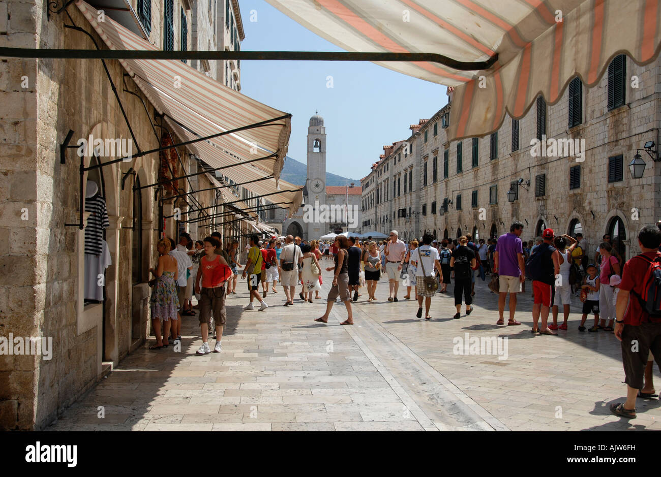 The Stradun Dubrovnik Dalmatia Croatia Stock Photo