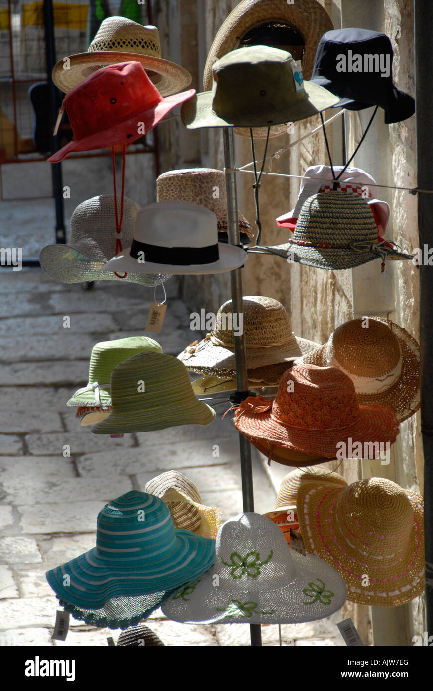 Hats Hvar Dalmatia Croatia Stock Photo