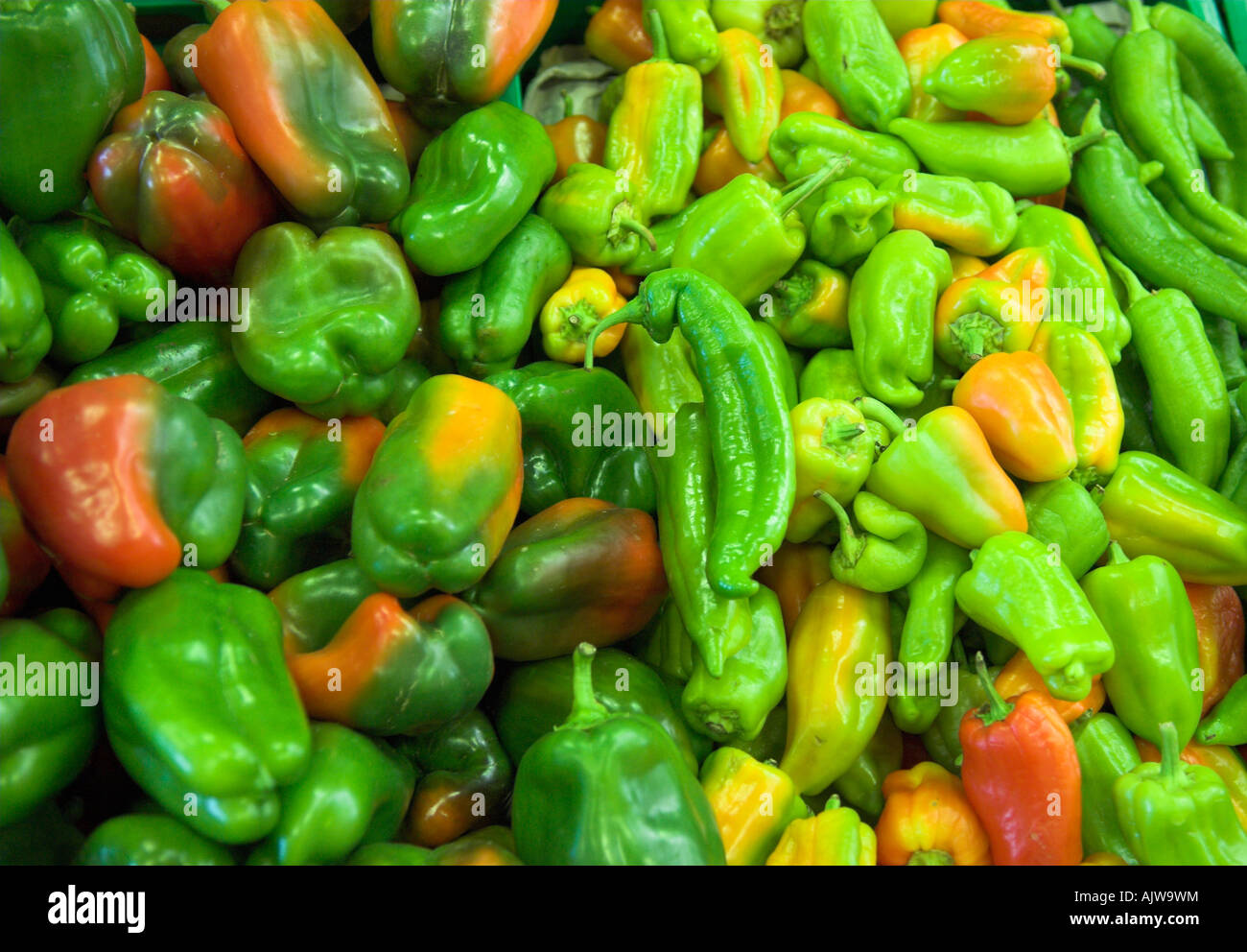 Green peppers and vegetables hi-res stock photography and images - Alamy
