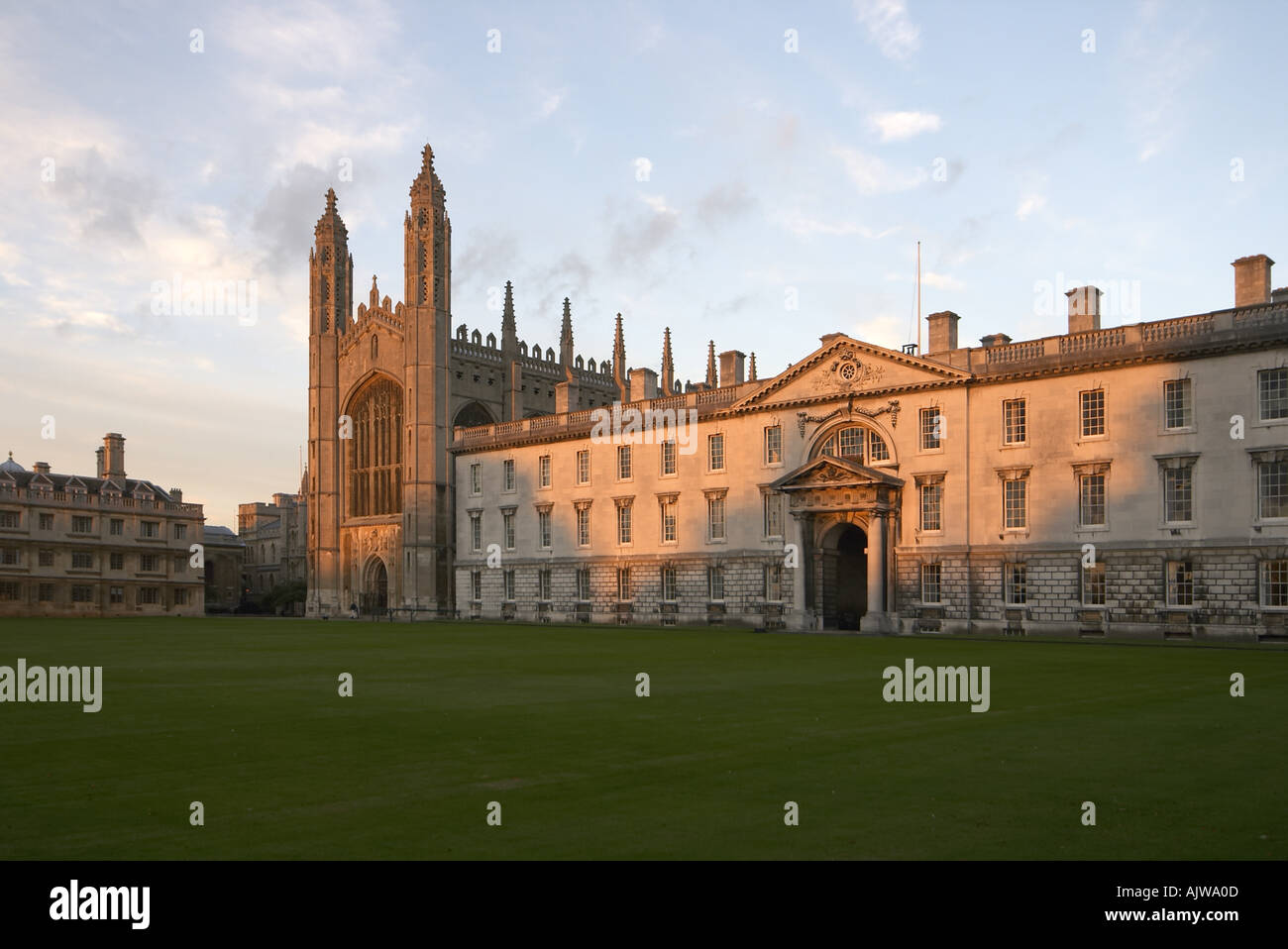King s Colege and Chapel at dusk Cambridge England 2004 Stock Photo