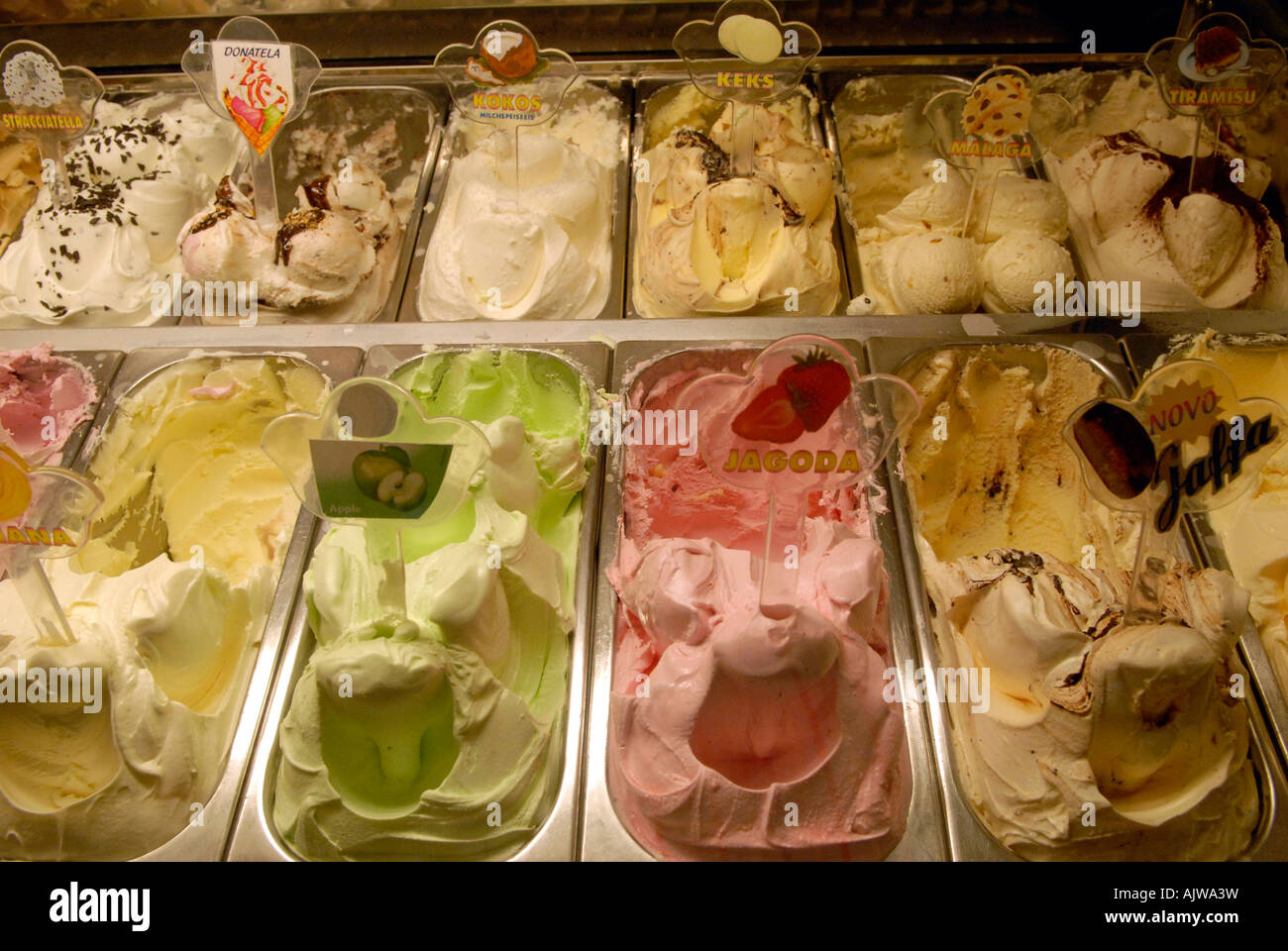 Icecream Trogir Croatia Stock Photo