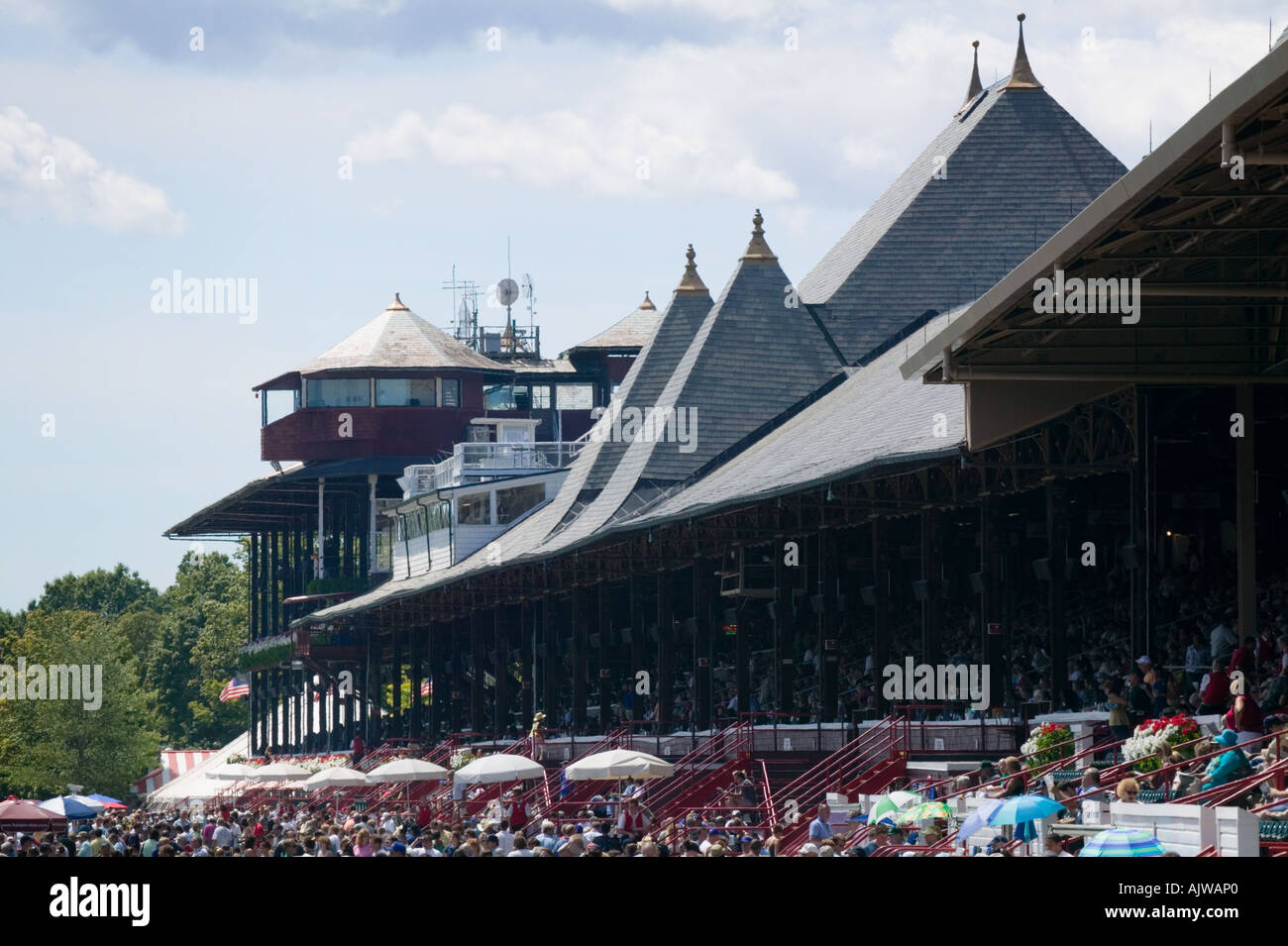 Clubhouse and grandstand Saratoga Race Course Saratoga Springs New York