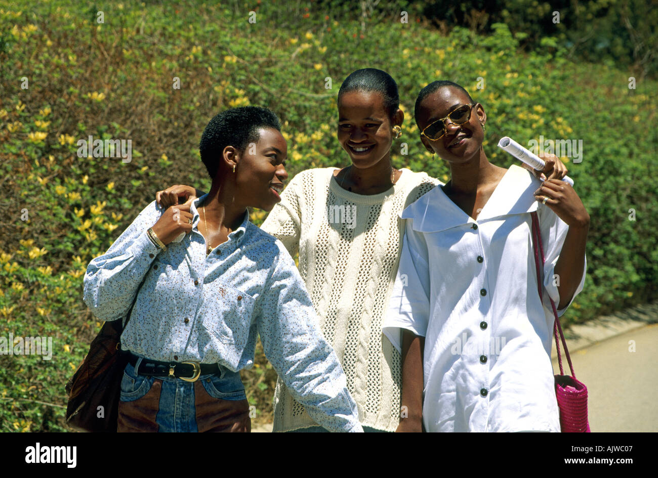 3 young Woman East Transvaal South Africa Stock Photo