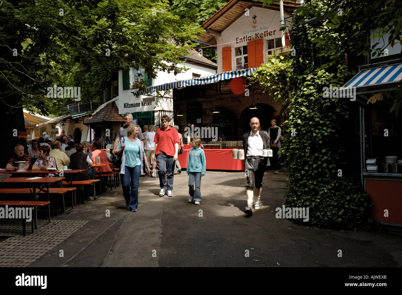 Worlds oldest beer festival, Bergkirchweih Erlangen, Germany, scene at